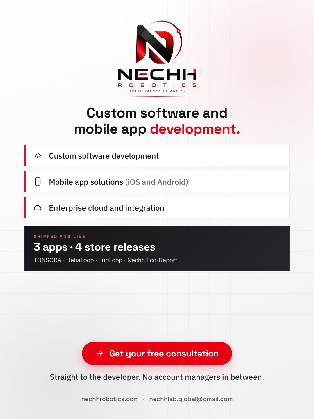 Custom software and mobile app development